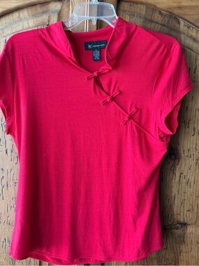 INC International Concepts Cap-Sleeve Mandarin Top